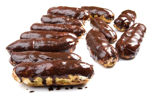 Macro eclair chocolate — Fotografia de Stock