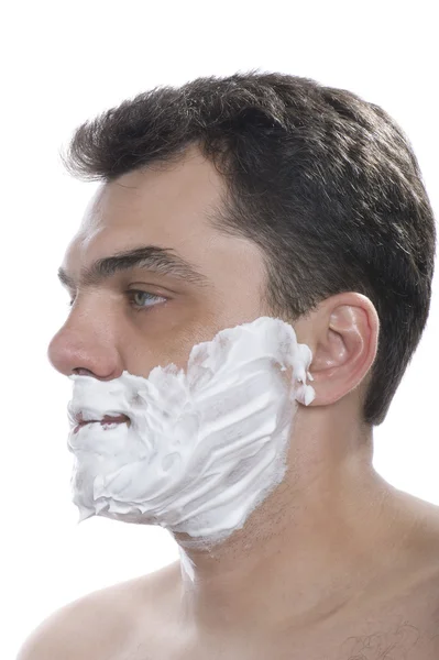 Shave men close up — Stock Photo, Image