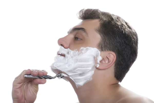 Shave uomini isolati — Foto Stock