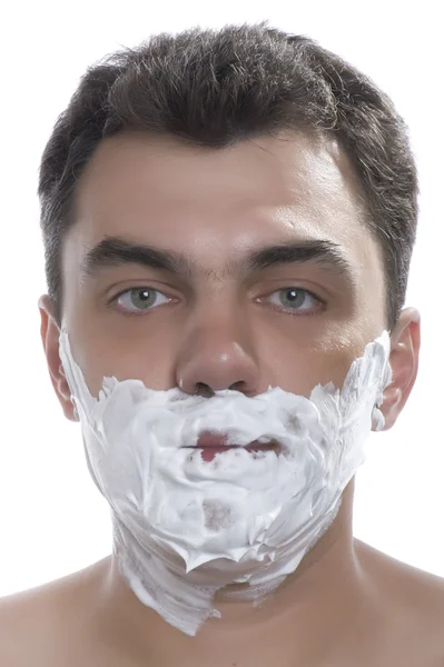 Erkekler makro tıraş — Stok fotoğraf