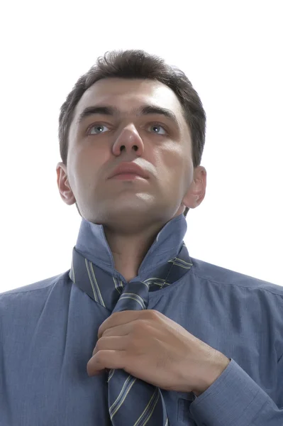 Mężczyzn zrobić krawat — Zdjęcie stockowe