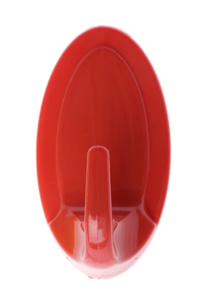 Kırmızı plastik Kancalı makro — Stok fotoğraf