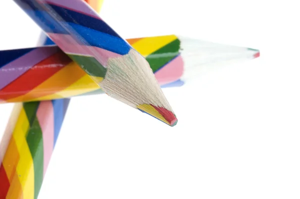 孤立的彩色的蜡笔 — 图库照片
