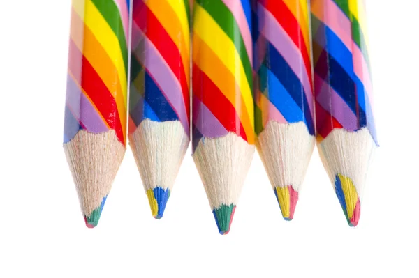 Crayón de colores sobre fondo blanco — Foto de Stock