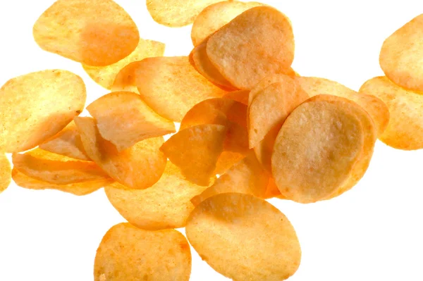 Chips geïsoleerd op wit — Stockfoto