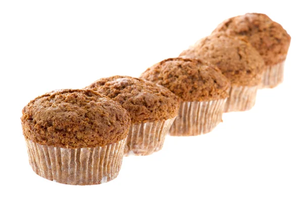 Muffin en macro blanco — Foto de Stock