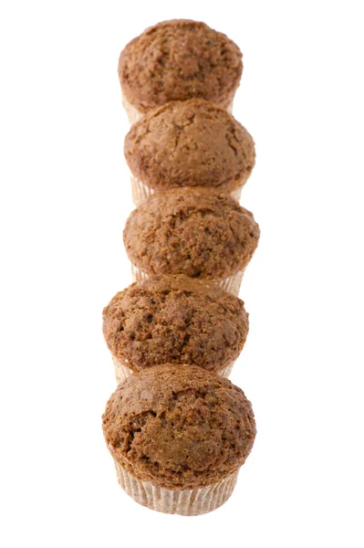 Muffin auf weißem Hintergrund Stockbild