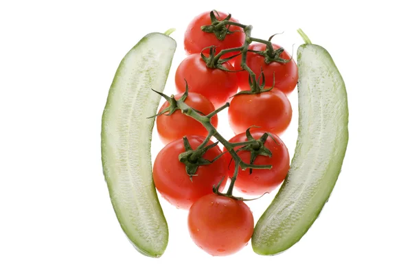 Pepino con tomate —  Fotos de Stock
