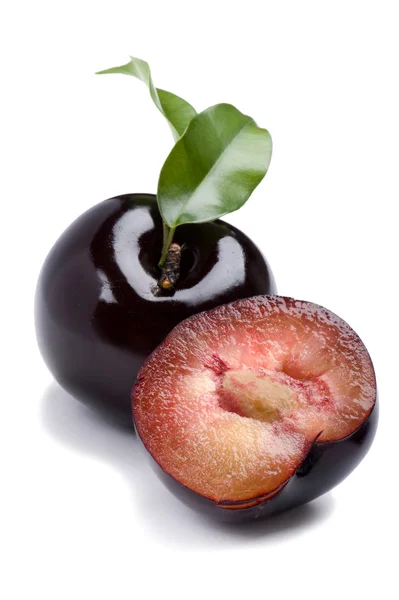 Cutting plum — Stock Photo, Image