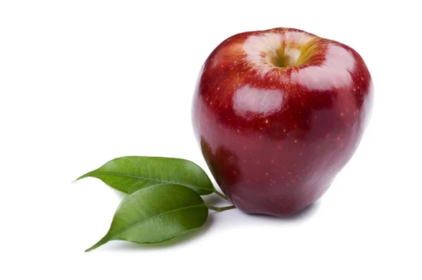 Manzana en blanco de cerca — Foto de Stock