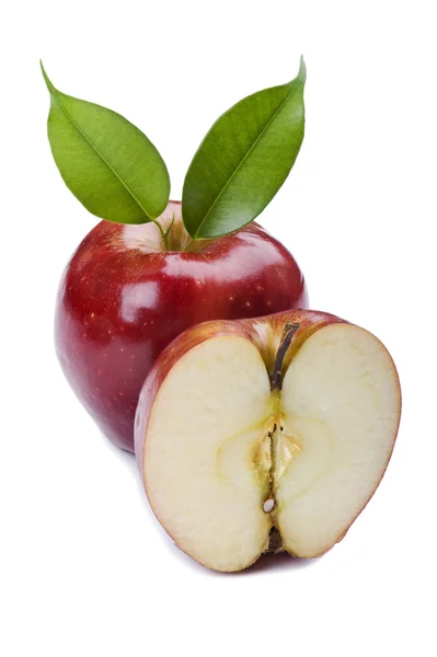 Řezání jablko — Stock fotografie