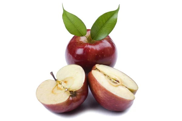 Cutting apple close up — Stock Photo, Image