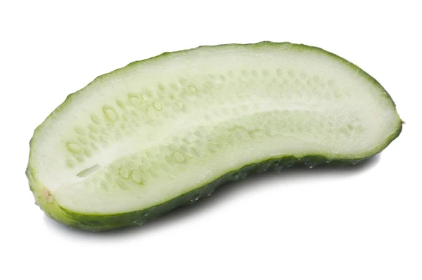 Snijden komkommer close-up — Stockfoto