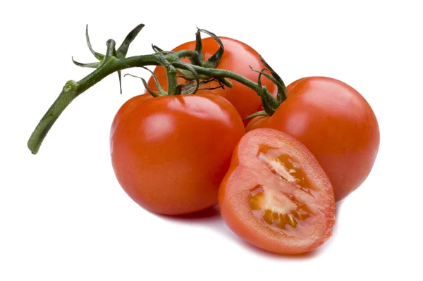 Резание томатного макроса — стоковое фото