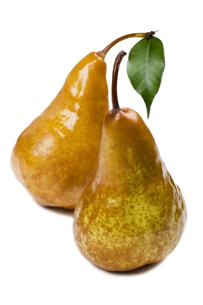 Pear on white macro — Stock Photo, Image