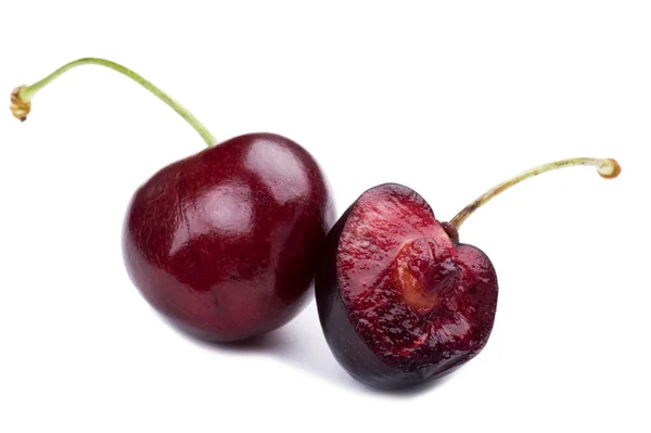 Sweet cherry na biały — Zdjęcie stockowe