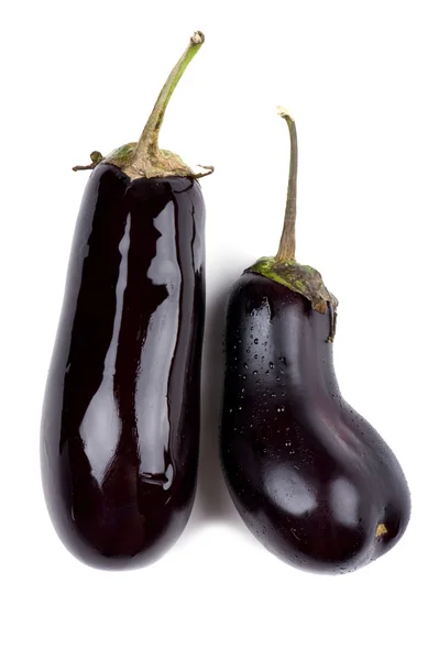 Aubergine on white close up Royalty Free Stock Images