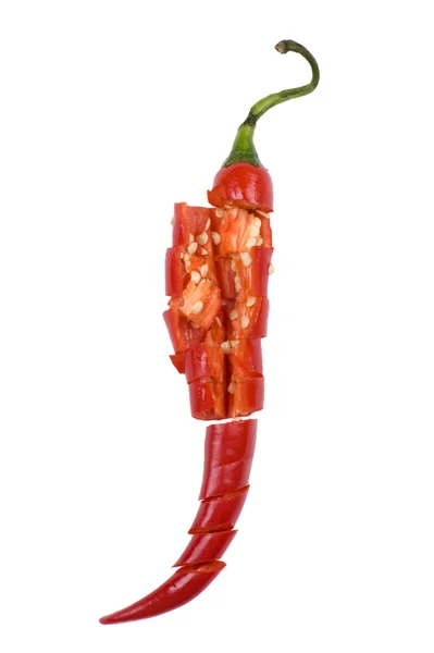 Red pepper on white background — Stock Photo, Image