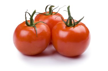 Fresh tomato on white background clipart