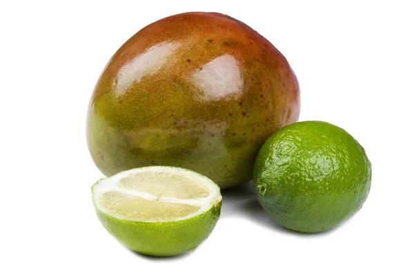 Mango with lime — Stok fotoğraf