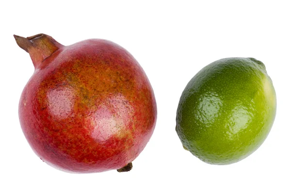 Pomegranate with lime — Stock Photo, Image