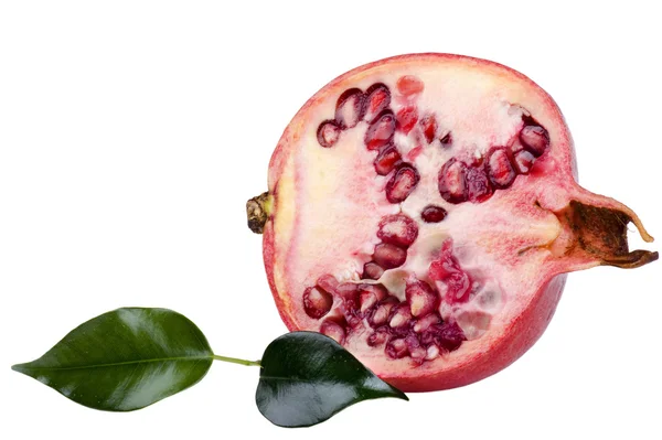 Cutting pomegranate macro — Stock Photo, Image
