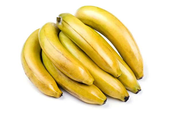 Banana sobre fundo branco — Fotografia de Stock