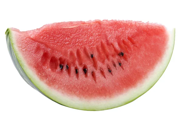 Cutting watermelon on white — Stock Photo, Image