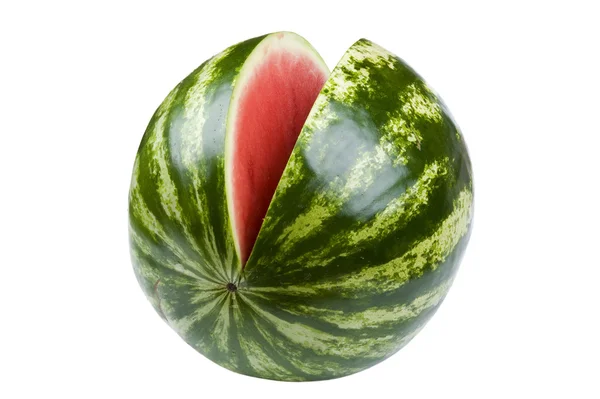 Watermeloen op wit — Stockfoto