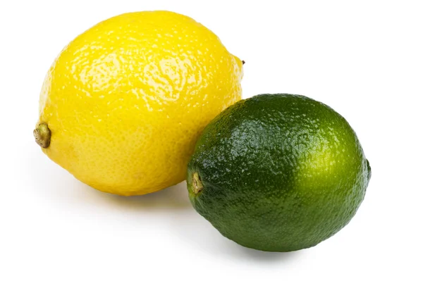 Lime with lemon macro — Stock Photo, Image