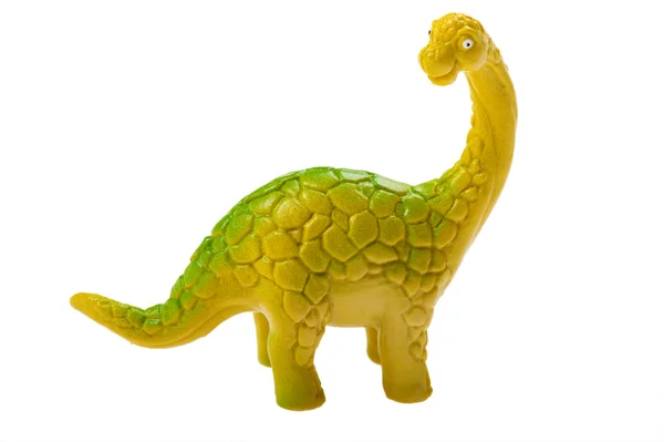 Brinquedo de dinossauro isolado no fundo branco — Fotografia de Stock
