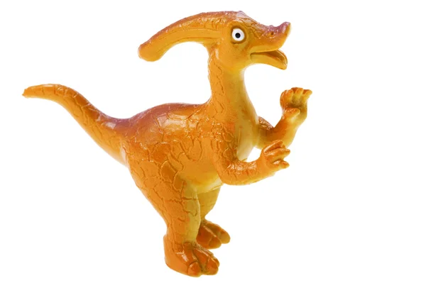 Dinosaurie leksak på vit bakgrund — Stockfoto
