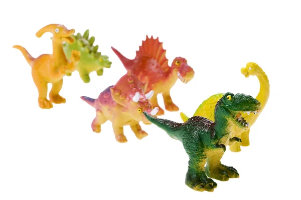 Leksak dinosaurie på nära håll — Stockfoto
