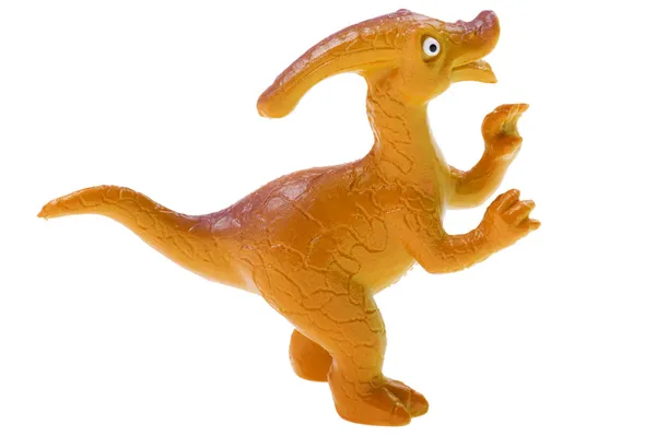 Hračka dinosaurus na bílém pozadí — Stock fotografie
