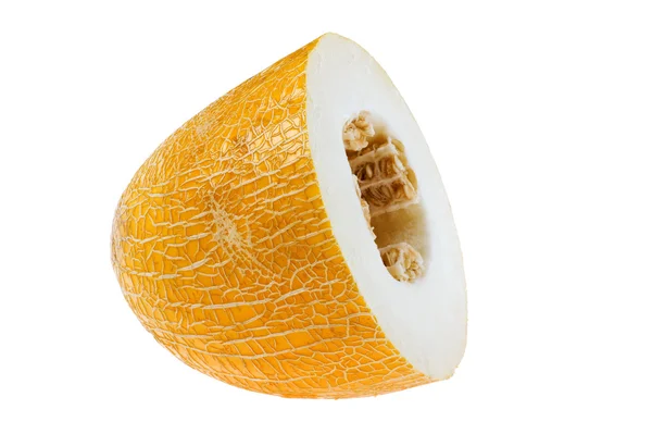 Zralý meloun na bílém pozadí — Stock fotografie