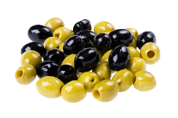 Olivy černé na bílém — Stock fotografie