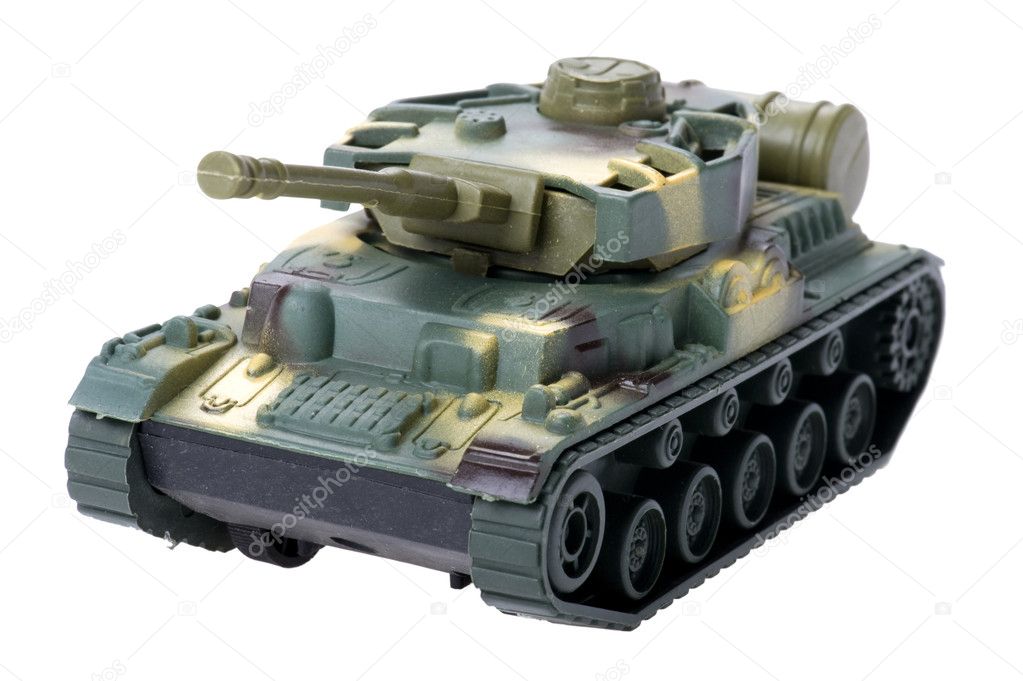 Tank on white background