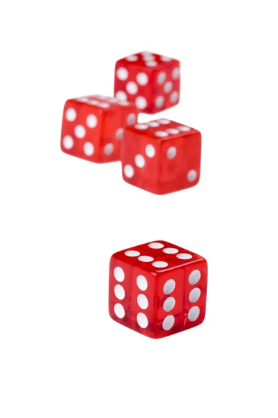 Spel kubus geïsoleerd op wit — Stockfoto