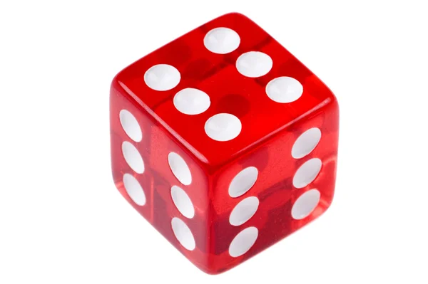 Μακροεντολή κόκκινο κύβος παιχνίδι — Φωτογραφία Αρχείου