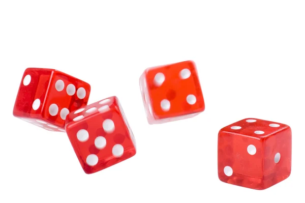 Piros játék kocka, fehér — Stock Fotó