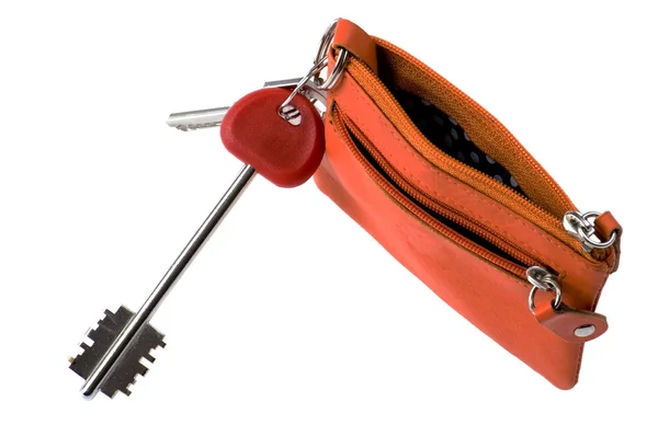 El çantası için anahtar makro — Stok fotoğraf