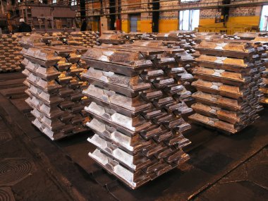 Aluminium ingots clipart