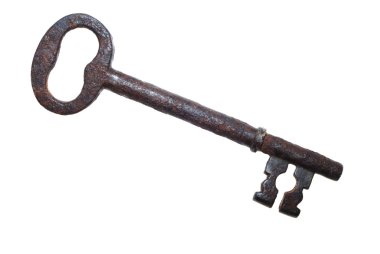 Old rusty big key clipart