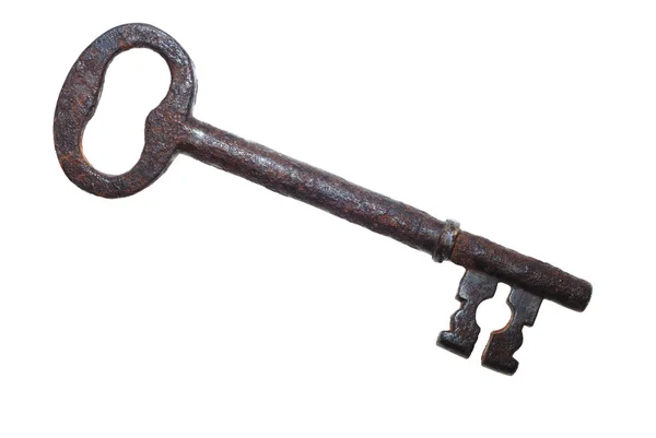 Oude roestige grote sleutel — Stockfoto