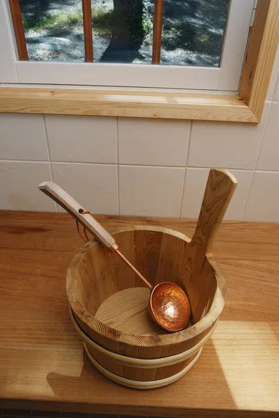 stock image Bathing wash-tub and a scoop