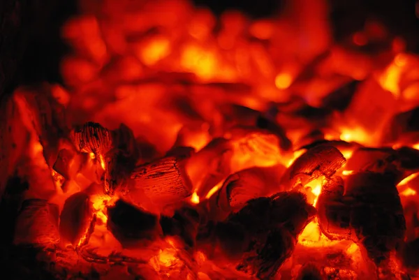Уголь в духовке — стоковое фото