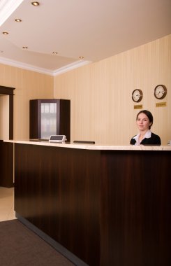 Hotel reception clipart