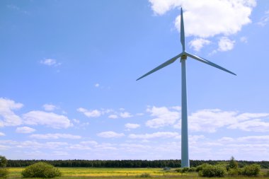 Wind turbine - renewable energy source clipart