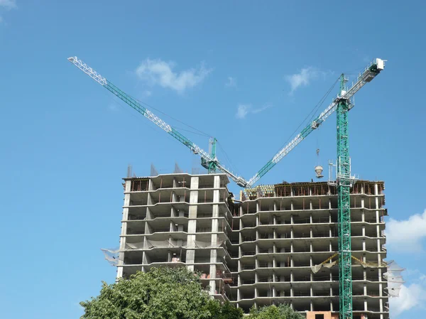 House develop with crane tower — Stock Photo, Image