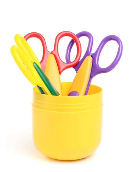 Some scissors in container — Stock Photo, Image